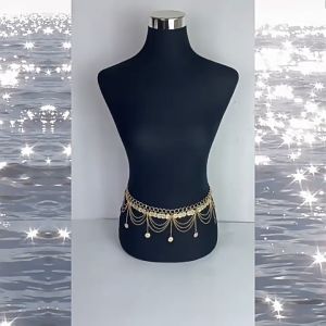 Gesper Rantai Sabuk Wanita Cewek Tali Belt Ikat Pinggang Korea Fashion