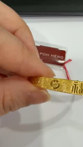 POH HENG Jewellery 24K Auspicious Baby Bangle in Yellow Gold [Price By Weight]