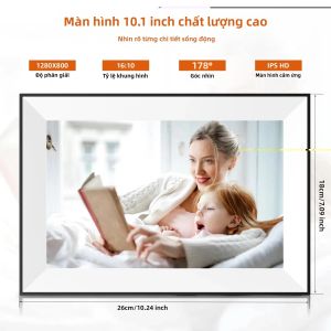 Khung Ảnh Kỹ Thuật Số 10.1 Inch Khung Ảnh Thông Minh WiFi Với Ứng Dụng Gửi Ảnh Điều Khiển Từ Xa Món Quà Tuyệt Vời Dành Cho Mẹ Và Phụ Nữ