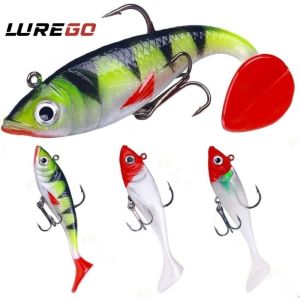 1PC Lead-Core Swimbait 10.5cm/ 19.4g | Slow-Sink Long Cast T-Tail Lure | Saltwater Fishing Bait for Bass/ Tarpon/ Tuna