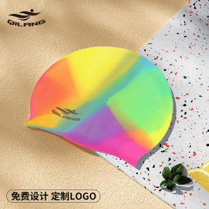 Swimming Cap Womens Waterproof Ear Protection Not-Too-Tight Professional Men Large Size Long Hair Adult and Children Silicone Custom Swimming Cap Logo