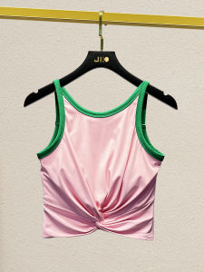 Womens Yoga Vest Advanced Sensation Summer Quick Dry with Chest Pad Fashionable Sport Fitness Clothing Top Breathable Nylon Material