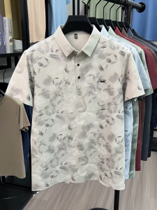 Áo Polo Nam Tay Ngắn Mùa Hè Bộ Sưu Tập Mới Cổ Lật Thấm Hơi In Họa Tiết Trang Phục Dễ Dàng Tay Ngắn Mỏng Thời Trang Nam