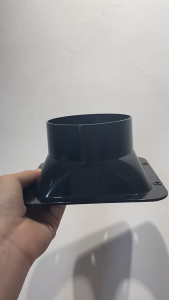 ABS Square Flange Duct Connector Square To Round Interface 100- 150mm For Air Duct Adapter Pipe