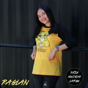 Kaos raglan wanita lengan 3/4 /Kaos distro/ Kaos Premium.