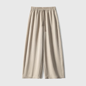 Elastic Waist Cord Adjustable Loose Fitting Pants