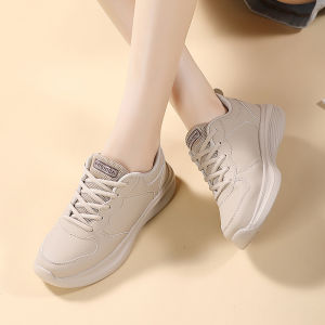 Ultra-Light Sport Shoes Womens Autumn Leather Surface Waterproof Non-Slip Casual Shoes Comfortable Soft Bottom Mom Leisure Shoes