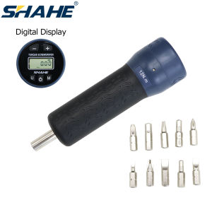 Dụng cụ đo Shahe 0.12-12n. M digiatl thiết lập sẵn tua vít mô-men xoắn 1/4 inch ổ đĩa tuốc nơ vít với 10 bit có thể điều chỉnh độ bền dụng cụ cầm tay Chất lượng tốt và bền