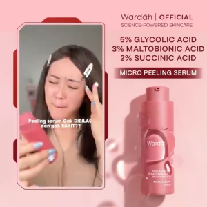 Wardah 5% Glycolic Acid 3% Maltobionic Acid 2% Succinic Acid Micro Peeling Serum