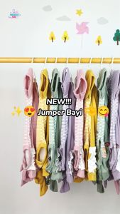 Setelan Jumper Celana Panjang Baju Bayi Perempuan Usia 0 - 6 Bulan bahan katun adem