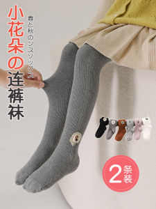 Pantyhose Girl Spring & Fall Thin-Style Gray Panty-Hose Kids Leggings Medium and Large Childrens Pantyhose Little Girl Base Socks
