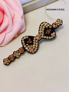 เครื่องประดับผมสไตล์เกาหลี ตัวคัติ้งคริสตัลเต็มขอบ ชุดสองชิ้น สำหรับเด็กผู้หญิง วัสดุอื่นๆ ที่ประดับเพชร ดีไซน์ดั้งเดิม