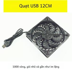 Quạt Usb 12cm Cực Êm 5v 1000 Vòng/phút Quạt Làm Mát Vuông Cho Máy Tính Để Bàn Thương Hiệu Mới Đảm Bảo