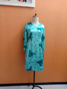 mini midi dress wanita silk hijau tosca M cewek lengan panjang bodycon MEWAH cute