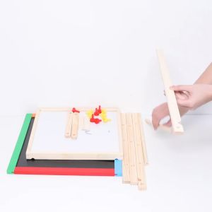 [Choo Choo Toy] Wooden 2 in 1 Magnetic Cafe Menu Blackboard Writing Drawing Board Chalkboard Papan Lukis 儿童画板 - BT117