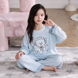 ANZHAOQI | Spring and Autumn Long Sleeve Cotton Light Weight Girls Pajama Sets