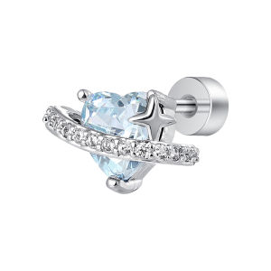 ZHENGZHAO | Blue Planet Love Zircon Earrings