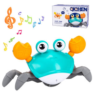 Dancing Crab Run Away Toys Baby Crawling Escape Crabs Toys Kids Electronic Toys USB Charging Interactive Toddler Tummy Time Toys