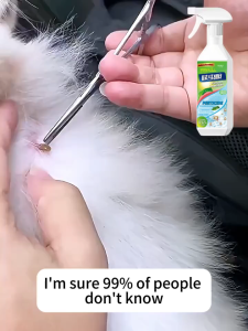 （3-Second Kill Tick & Flea ）Killer Spray 450ml for Dogs & Cats Plant-Based | Non-Toxic Lick-Safe | 7-Day Protection