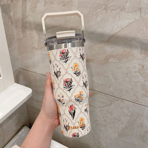 Cốc Nước Cách Nhiệt Cỡ Lớn Có Ống Hút Ice King Dành Cho Nữ Cốc Nước Sinh Nhật Cốc Đựng Nước Bằng Thép Không Gỉ 900ml