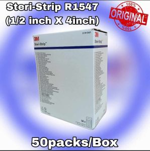 3M Steri-Strip R1547 1/2inch X 4inches ( 1BOX=50packs)