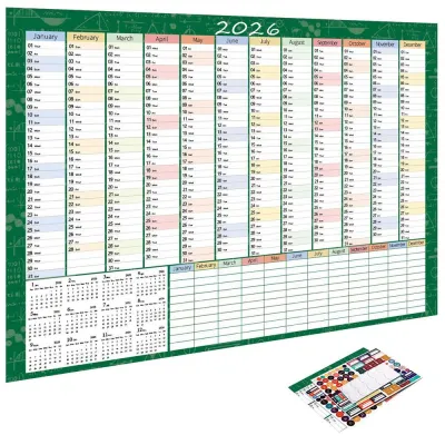Lịch Treo Tường Lớn 2026 Kích Thước 29x20 Inch Kèm Sticker Kế Hoạch Tháng Dùng Cho Văn Phòng Nhà Ở Trường Học Học Tập Lịch Trình Bảng Ghi Nhớ