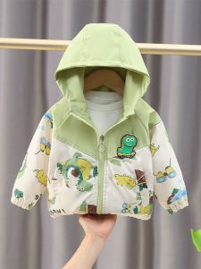 เสื้อแจ็คเก็ตมีฮู้ดสำหรับเด็กชาย ฤดูใบไม้ร่วง 2026 ใหม่ ขนาดเล็ก กลาง แจ็คเก็ตสไตล์เกาหลี แฟชั่น แจ็คเก็ตเด็ก ฤดูใบไม้ร่วง