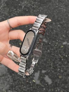 New Xiaomi Band 9/8 NFC Metal Ceramic Version Smart Sports Watch Strap Womens High-End Feel Summer Watch Chain Replacement Band