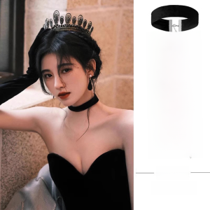 Minimalist Black Velvet Choker Necklace Harajuku Punk Style Womens Fashion Jewelry Simple Elegant Neckband Original Design