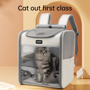 Pet Carrier Backpack for Cats Dogs Breathable Mesh Transparent Window Portable Travel Bag Large Space Foldable Cat Travel Bags