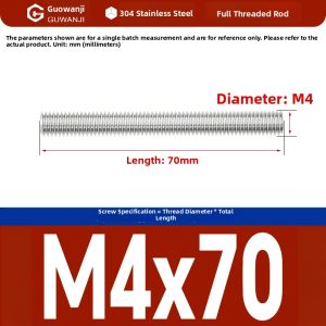GUWANJI | 304 Stainless Steel Screw Rod