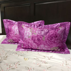 European Style Pure Cotton Embroidered Pillowcases Wedding Couples Latex Pillow Core Covers Washable All Seasons Rectangular