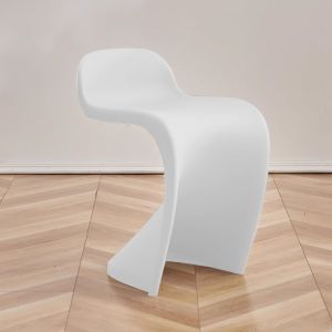 MU FENG ZHI NAN | Cream Style Stackable Plastic Dining Chair Makeup Chair