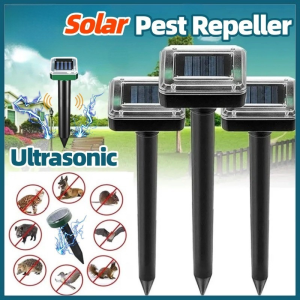 Solar Ultrasonic Pest Repeller Outdoor Garden Farmland Mole Snake Bird Mosquito Mouse Control