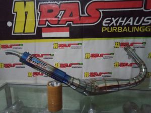Kenalpot RX king kolong cobra pucuk biru