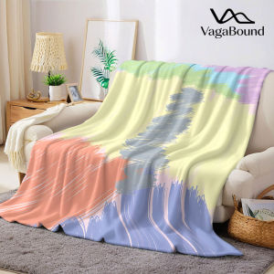 BILIBILI | Pastel Sketch Abstract Flannel Blanket Warm Soft Halloween Christmas Decorative Couch Warm Cozy All-Season Gift