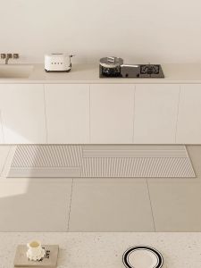 Thảm Nhà Bếp Chống Thấm Nước Chống Dầu Thảm Da Mềm Thảm Sàn Nhà Khô Nhanh Chống Trượt Thảm Trang Trí Nhà Cửa Hiện Đại Tối Giản