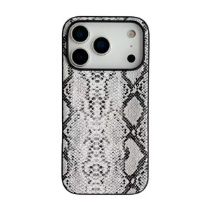 For iPhone 17 16 15 14 13 12 11 Pro Max Plus 17Air 16E 17Pro Leather Case Crocodile Carbon Fiber Saffiano Lichi Leopard Pattern
