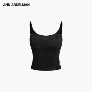 ANN ANDELMAN | Spliced Washed Cotton Slim U-Neck Camisole