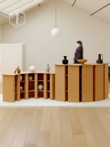 SHIBAZHI | Corrugated Paper Creative Exhibition Display Cabinet