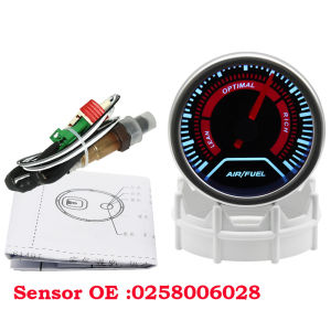 2 52mm Digital Air Fuel Ratio Gauge With Narrowband O2 Oxygen Sensor Car Gauge AFR Fit for 12V Car 0258006028 Racing Gauge