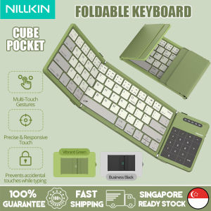 🇸🇬[Ready Stock] Nillkin Pocket Foldable Wireless Bluetooth Keyboard with Touchpad Numerical Pad for Travel