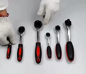 Gagang Ratchet Mata Kunci Shock 1/2 Stang Sok Sock Socket Rachet Otomatis Chrome Vanadium CR-V.