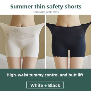 Miiow | High Waist Seamless Thin Womens Bottoming Pants Anti-Light Leakage No Roll Edge Two-In-One Underwear Briefs Hip Lifting
