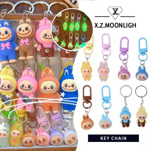 X.z.moonligh Bubble Labubu พวงกุญแจแกะเล็กๆน้อยๆ DIY ตุ๊กตาแกะน้อยน่ารักกระเป๋านักเรียนพวงกุญแจรถของขวัญขนาดเล็กห้อย