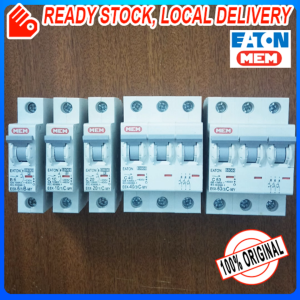 EATON MEM MCB 6KA Circuit Breaker DIN Rail Mount Type 6A 10A 20A 40A 63A 1 Pole SIRIM ORIGINAL