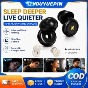 YOUYUEPIN 2pcs 50dB Noise Cancelling Earplugs For Sleeping Reusable Silicone Soundproof Ear Plugs Anti Snoring Soft Comfortable Earbuds For Study Travel