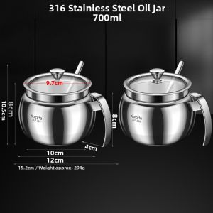 Korade | Food Grade 316 Stainless Steel Heat Resistant Oil Container