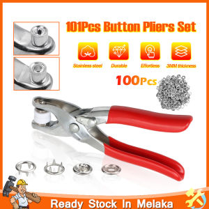 101 Sets Thickened Snap Button Plier Metal Studs Tool Sewing Buttons Fastener DIY Clothing Jeans with Pliers