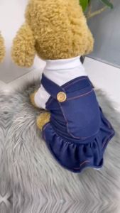 [Wikidog] QA°10 Kawaii Casual Demin Jumper Style Shirt And Dress Pet Cut Fashion Clothes for Pets